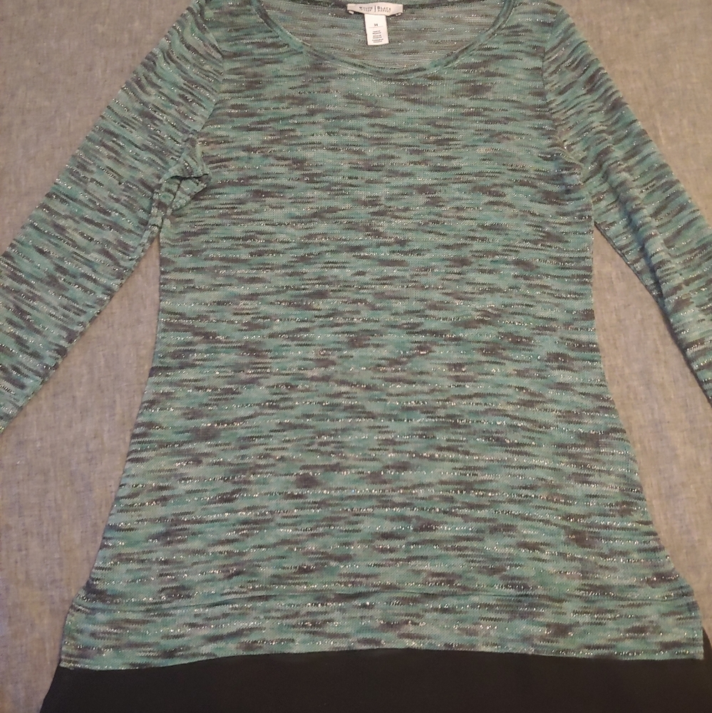 White House Black Market Sheer Long Sleeved Shirt